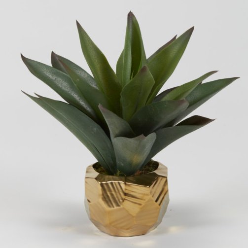 11''+Faux+Aloe+Plant+in+Ceramic+Planter