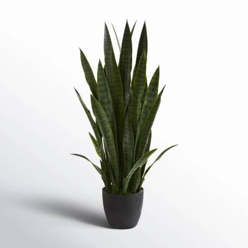 38''+Faux+Snake+Plant+(Sansevieria)+Plant+in+Planter-32554272