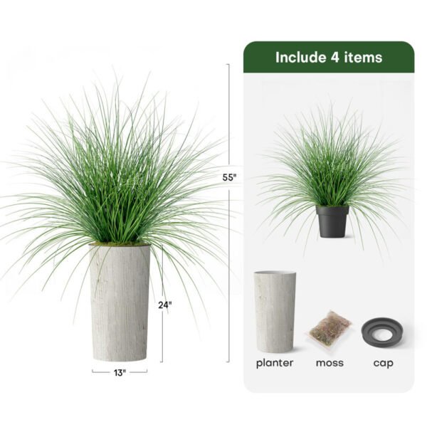 Onion Grass Silk Tree - Artificial Plants in Modern Outdoor Floor Decoration - Image 3