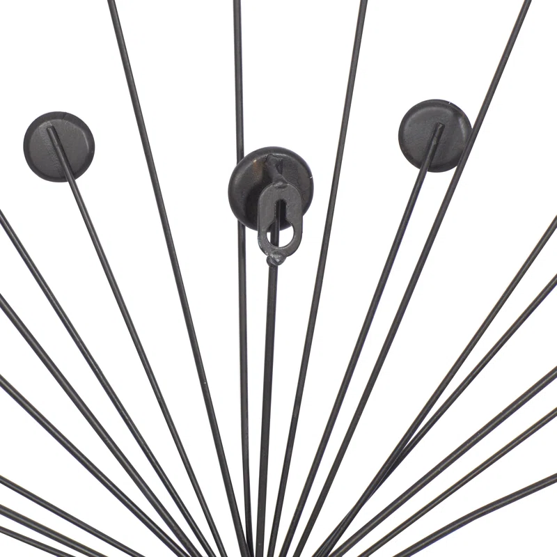 Caryn Metal Starburst Black Wall Decor with Crystal Embellishments - Image 3